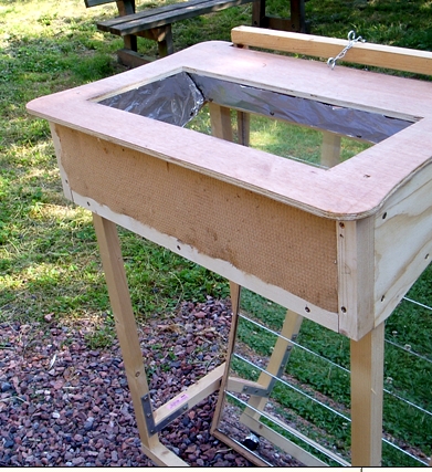 cuisinière solaire Bernard en cours de construction